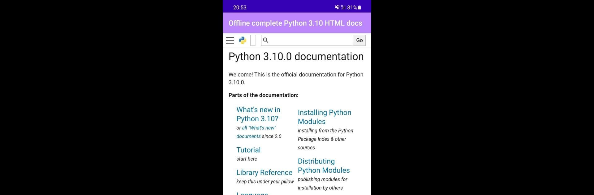 Python 3.10.0 docs