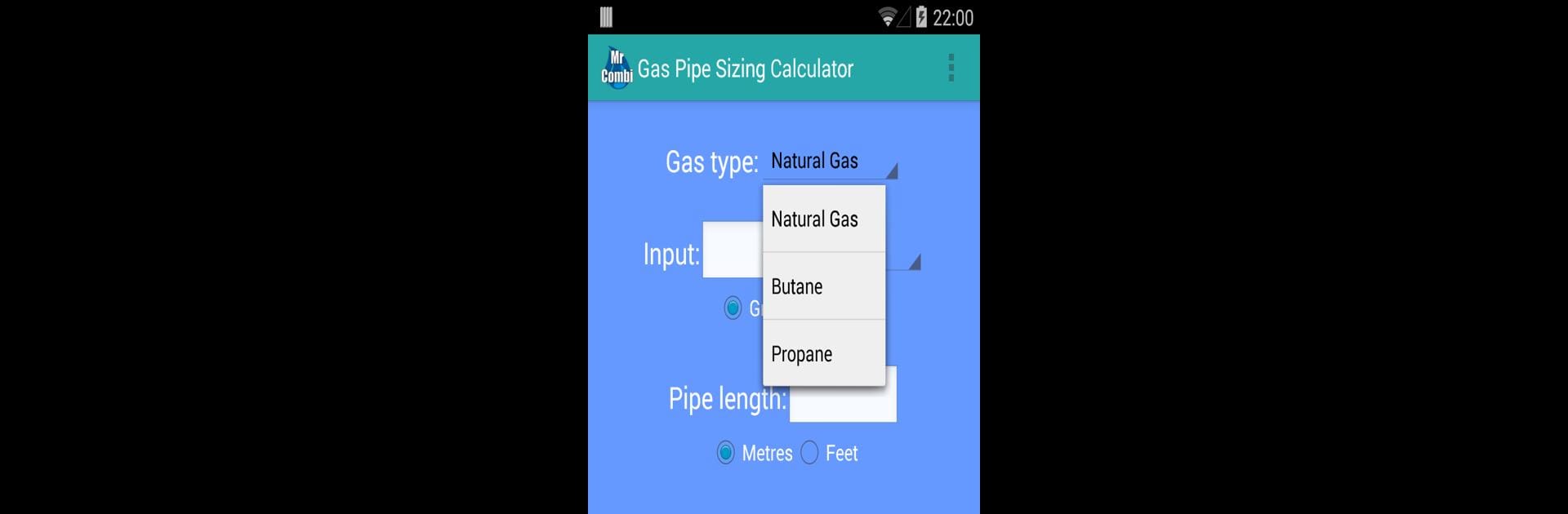 Gas Pipe Sizing Calculator