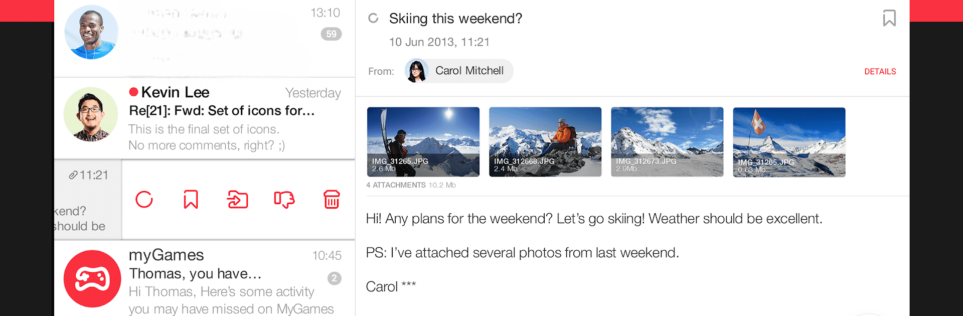 myMail – Messagerie Hotmail, Gmail, Orange Mail