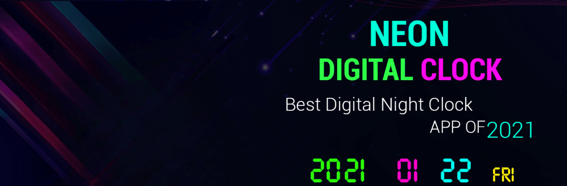 Reloj digital de neón