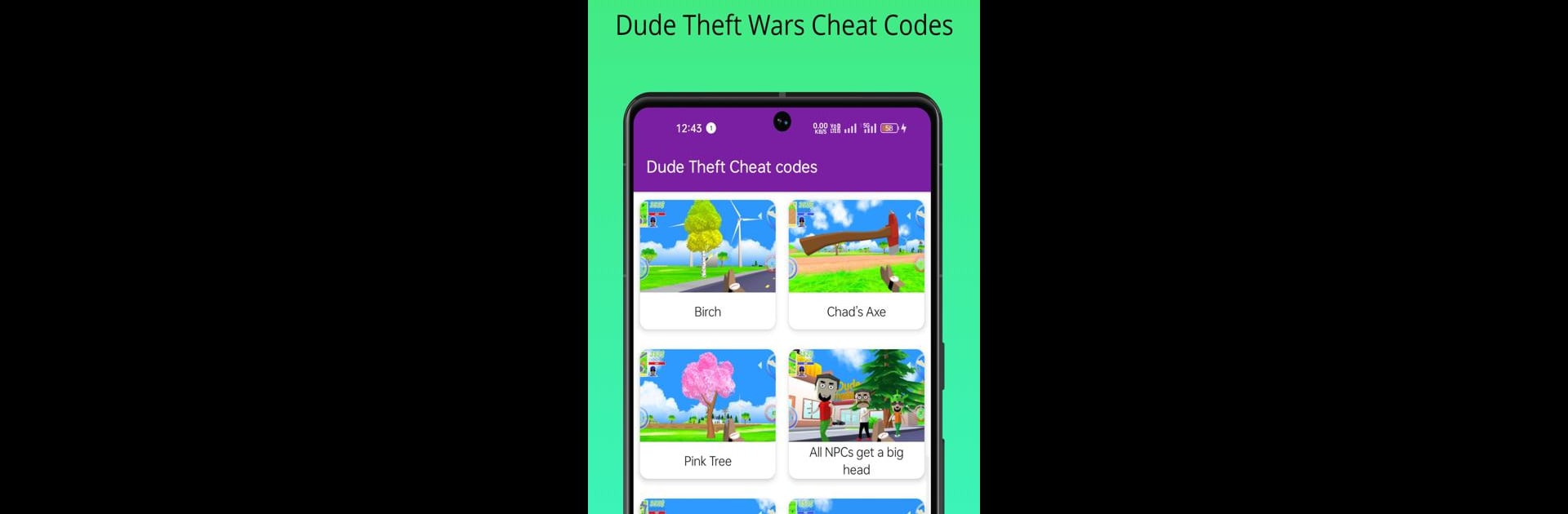 Dude Cheat Codes