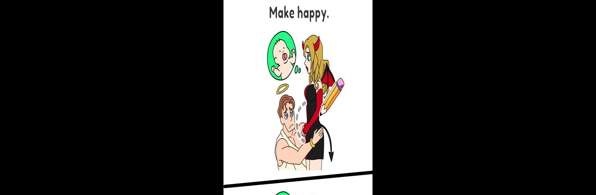 Draw Happy Devil : Puzzle Game