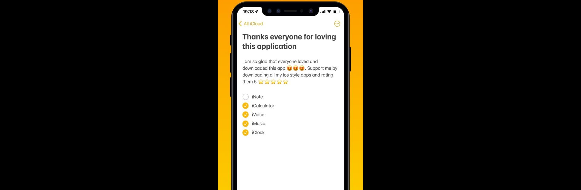 iNote - iOS Notes, iPhone style Notes