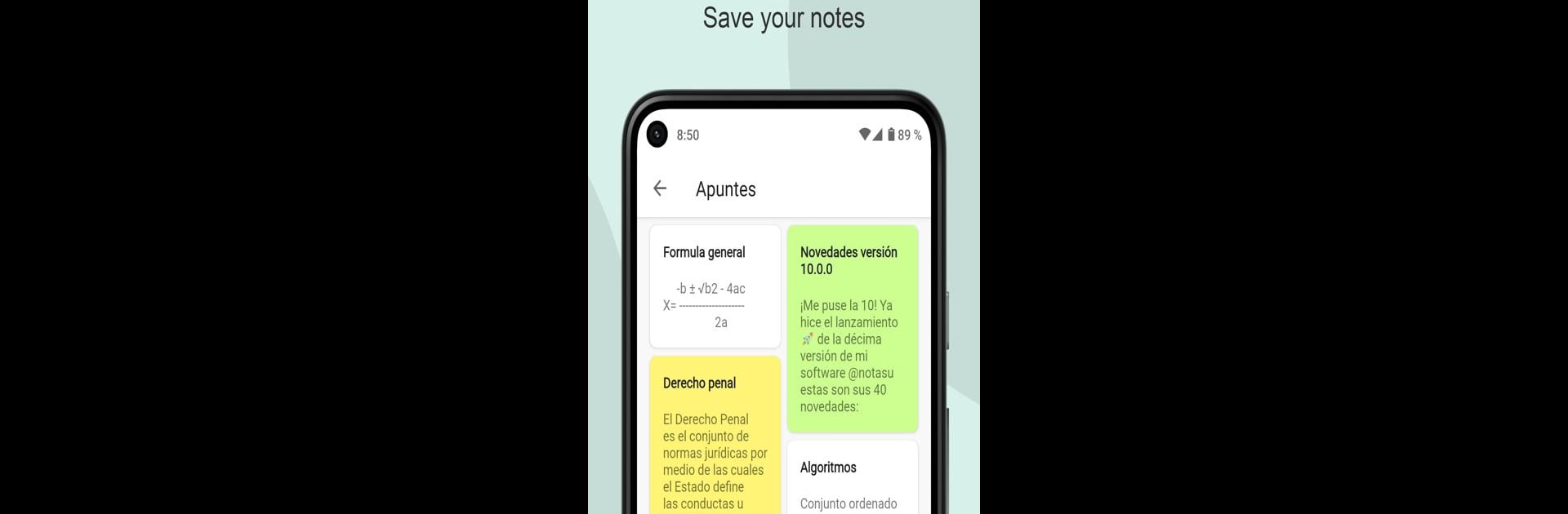 Notas U: School Planner