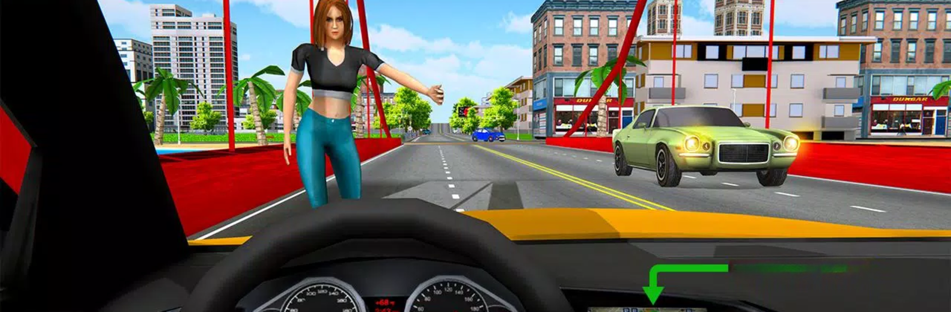US City Driving Taxi Car Games