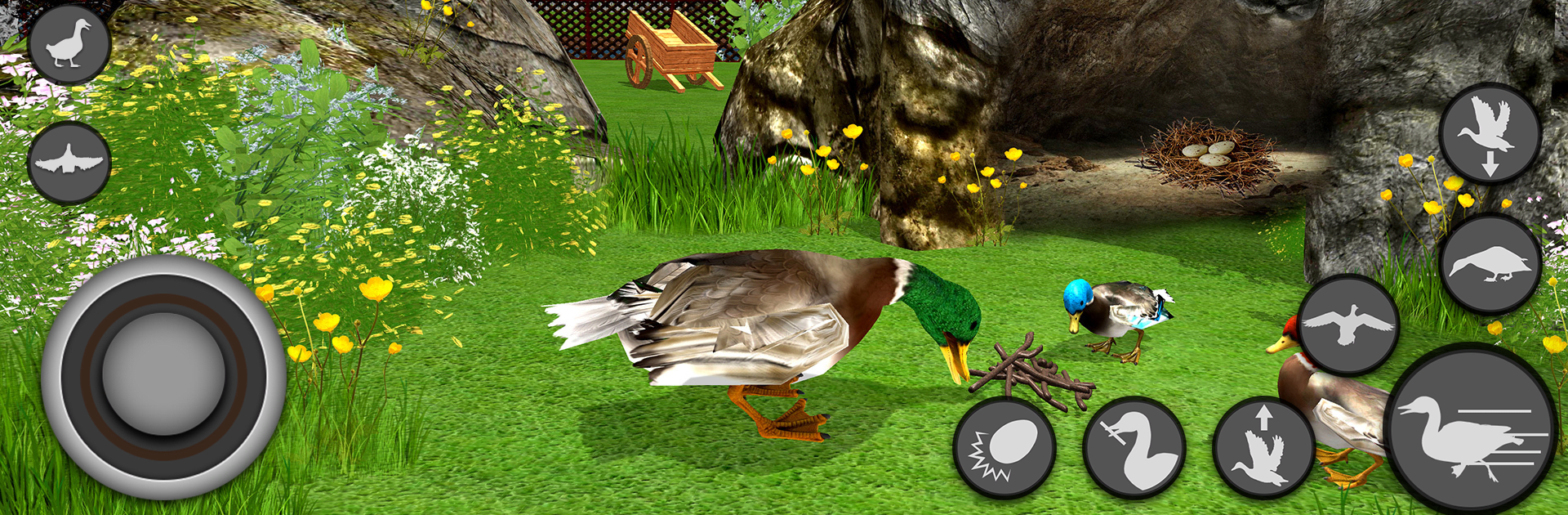 Jogo virtual de vida de pato