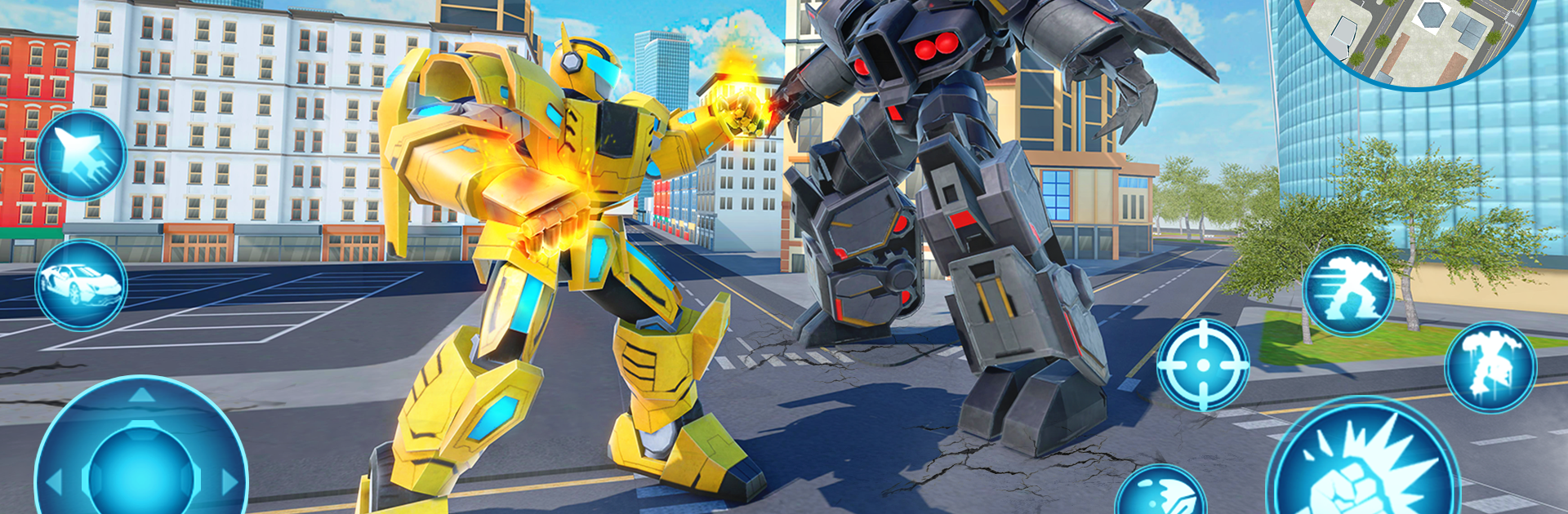 Robot Car Transform Fight Game