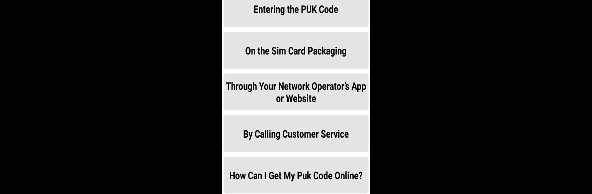 SIM PUK Code Guide