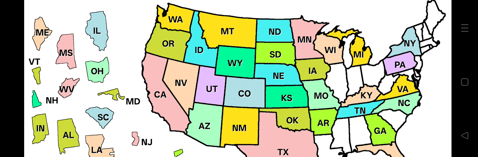USA Map Puzzle