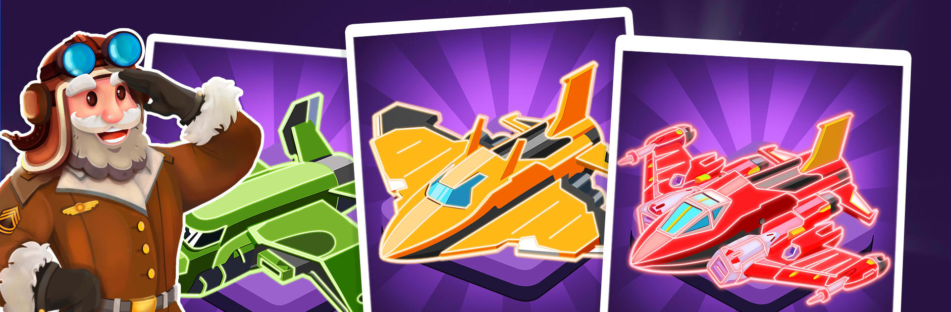Merge Planes Neon Game Idle