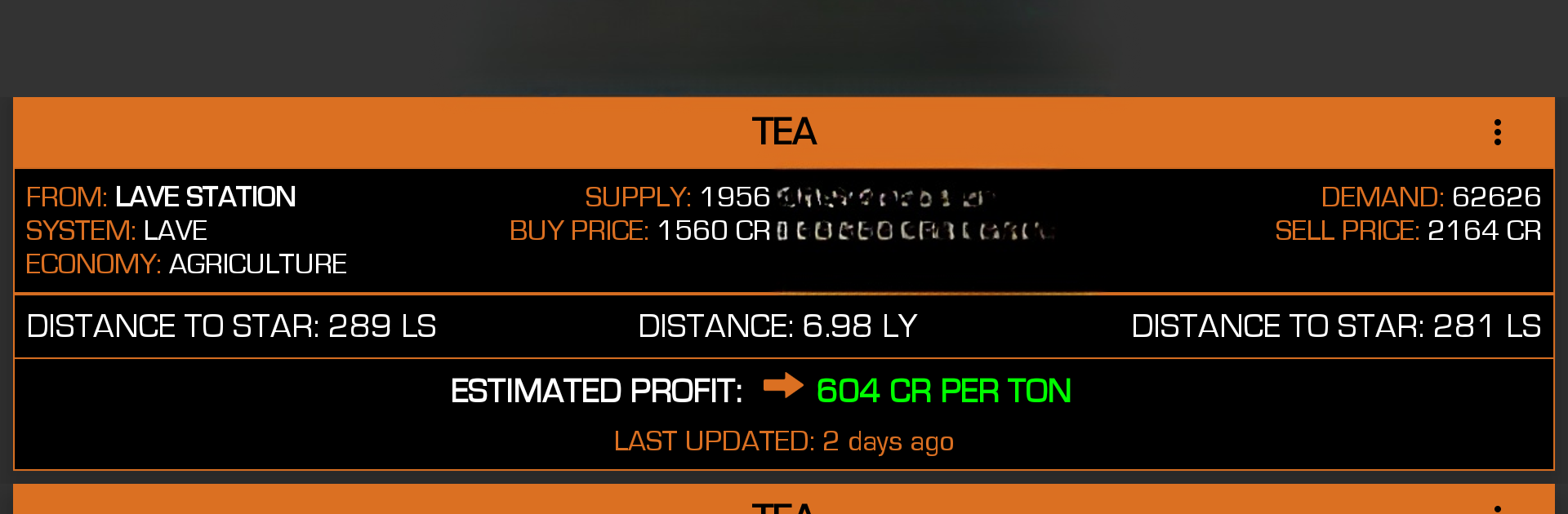 Elite Dangerous TradePad