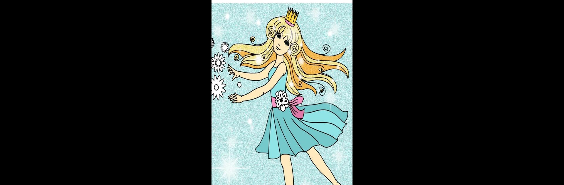 Princess Coloring Book Glitter