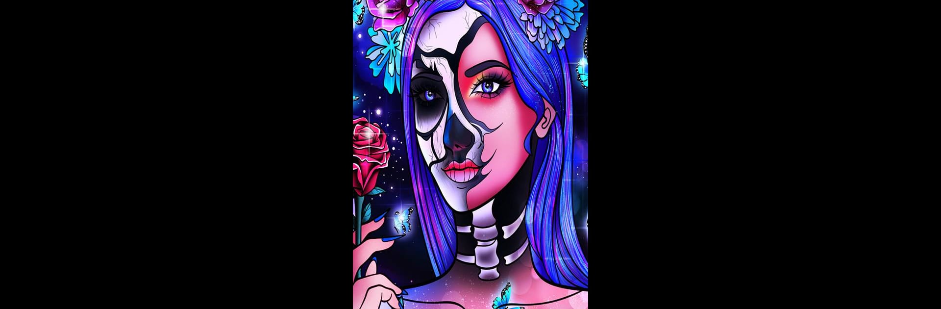 Skull Coloring Games-Free offline games for adults