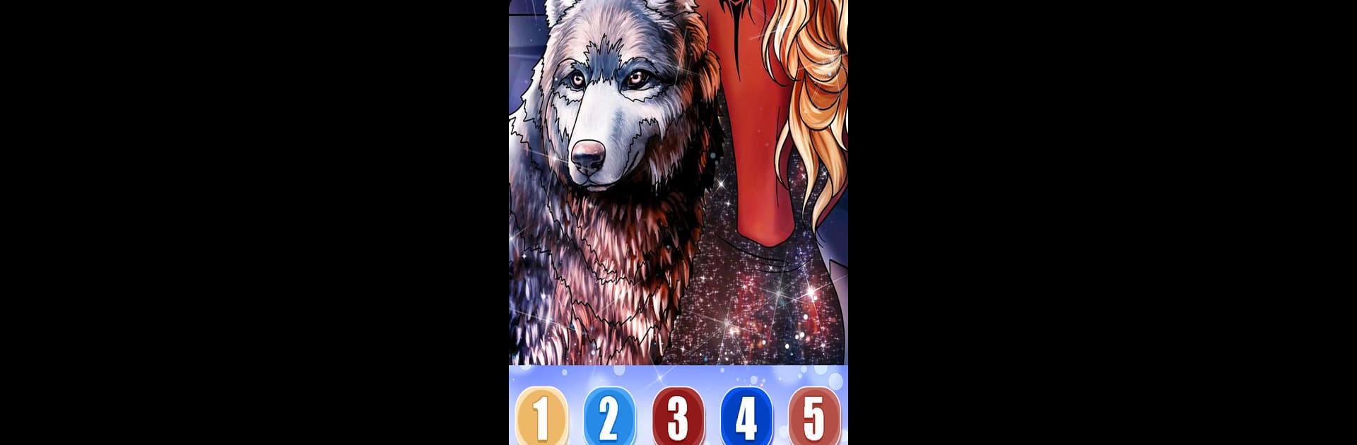 Wolf Coloring Book: Free paint by number offline