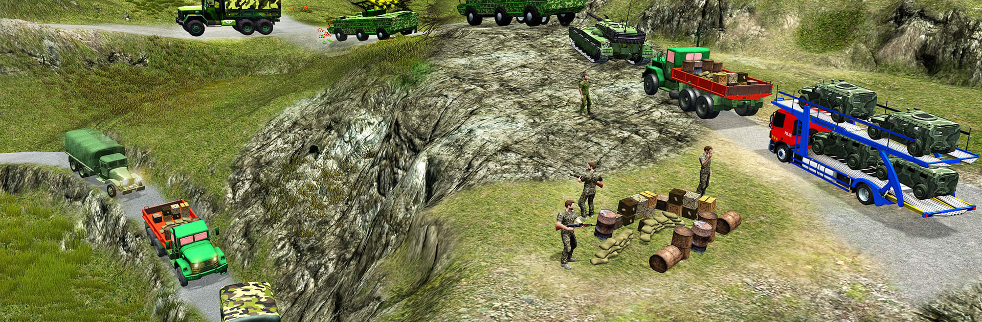 Army Car Transport Truck Games