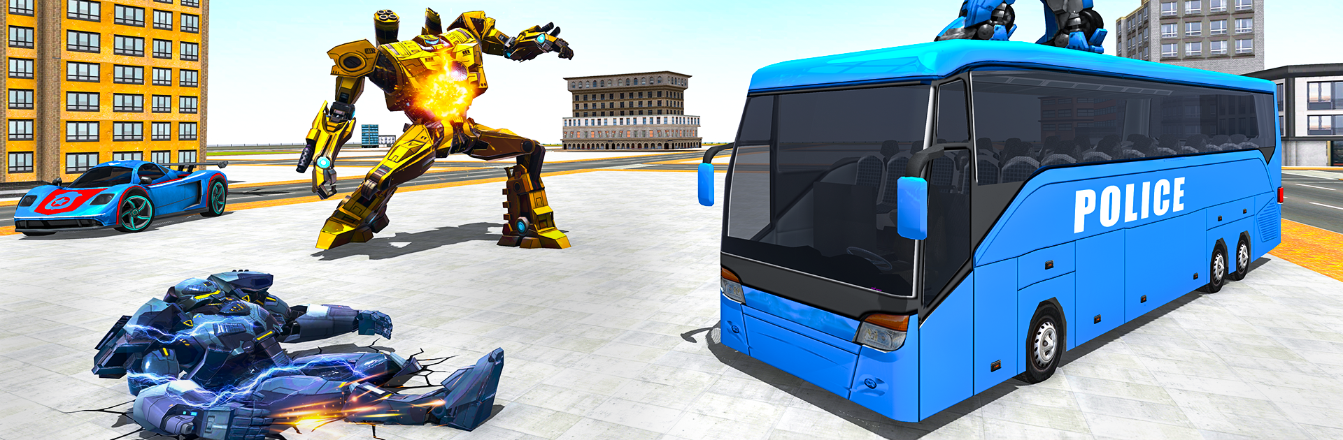 Bus Robot Car Game Robot Games