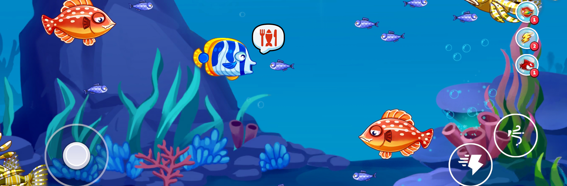 Fish Dash: Feeding and Growing