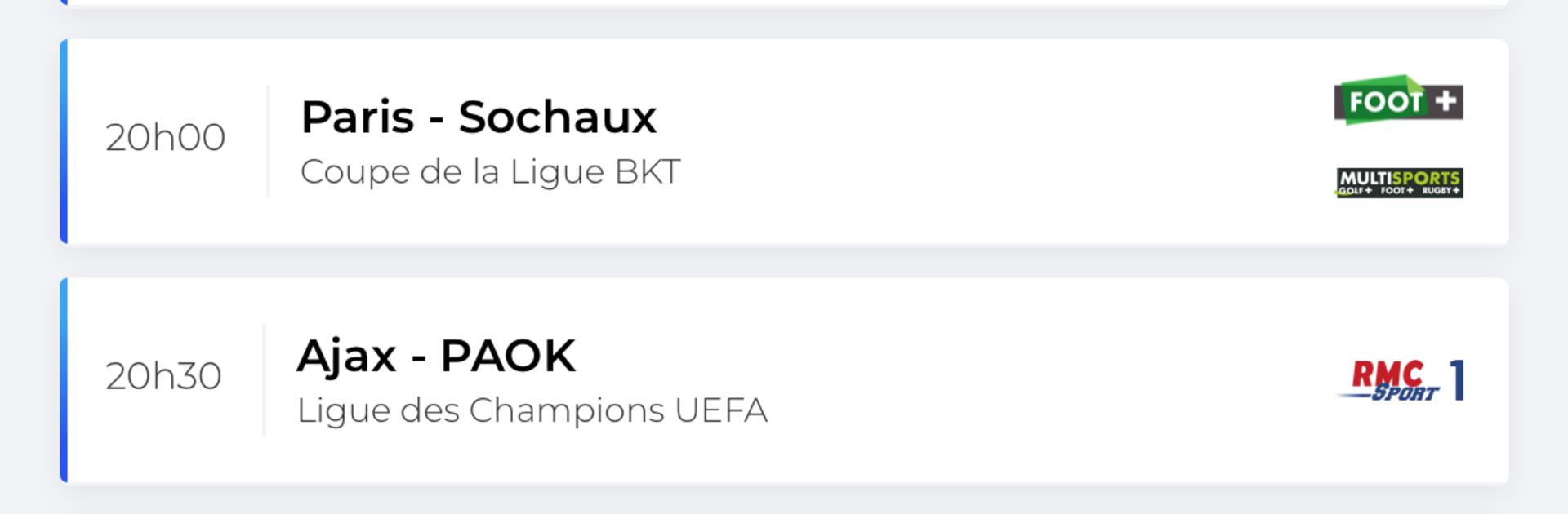 Programme Foot