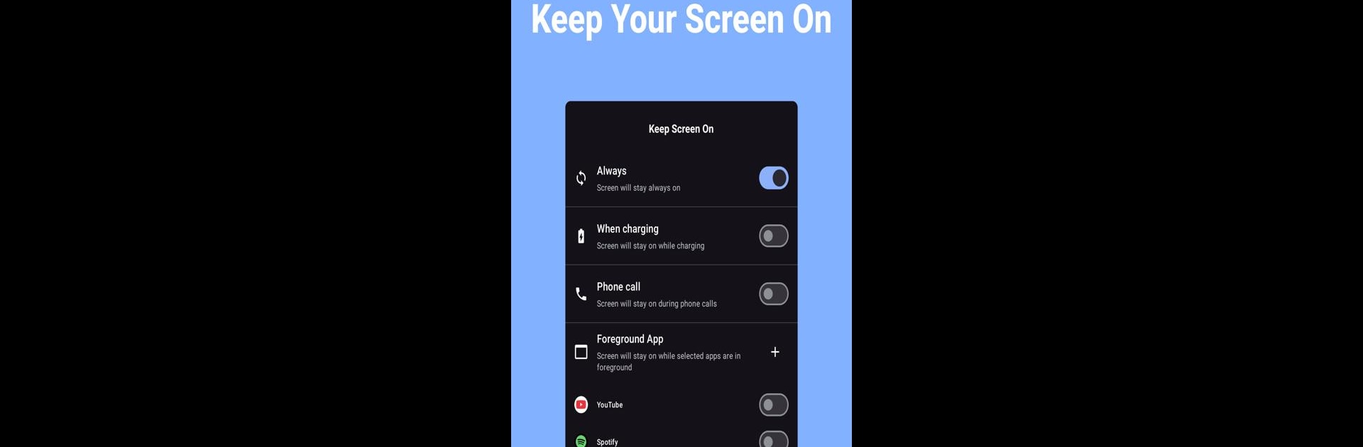 Keep Screen On - Phone Call