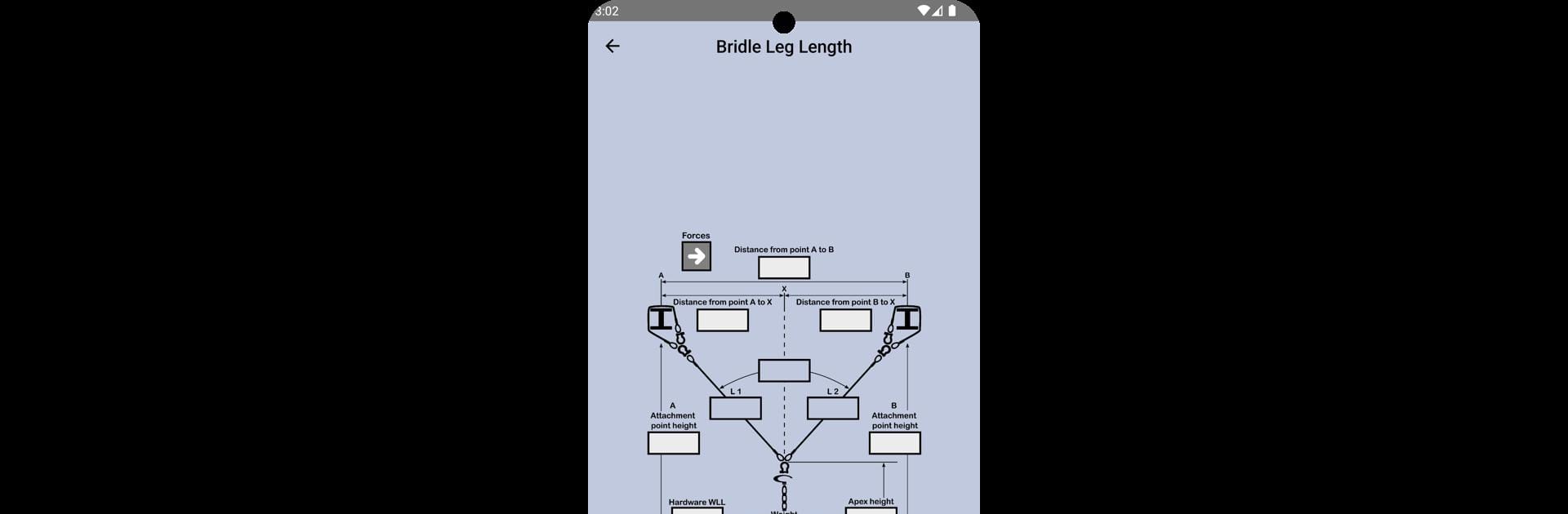 Rigging Bridle Calculator+