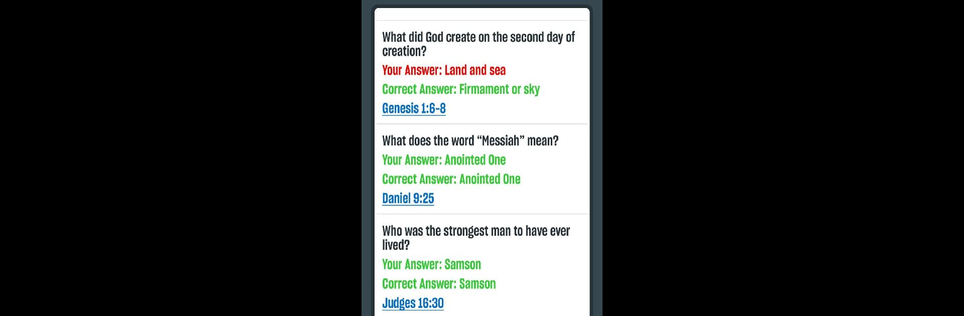 Bible Quiz and Answers