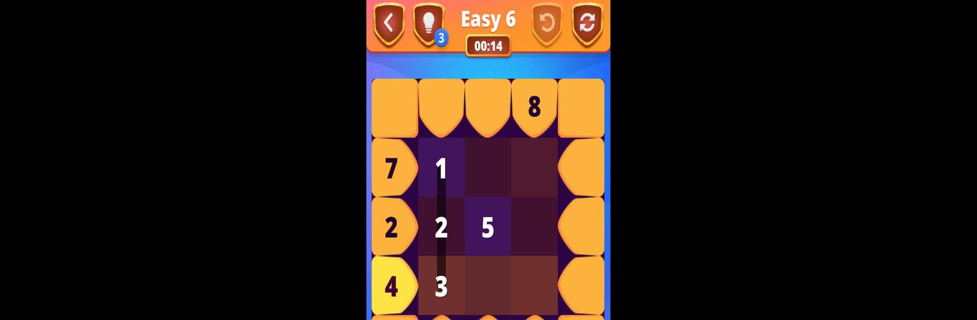 Number Sequence 1-to-25 Puzzle