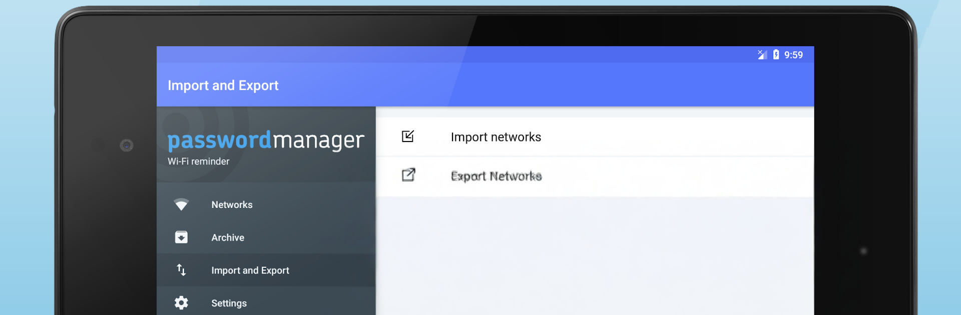 Wi-Fi password manager