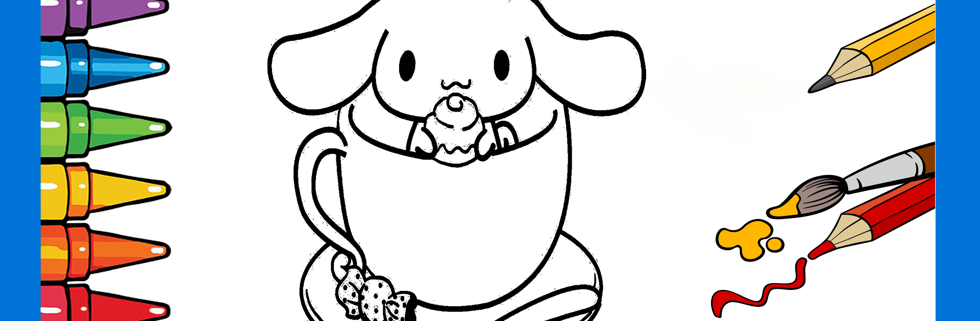 Cute Cinnamoroll coloring book
