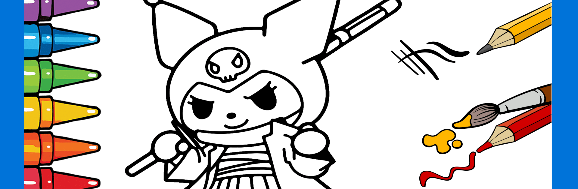 Kawaii Kuromi coloring book