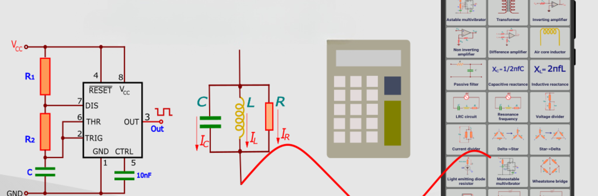 Electronics circuit calculator-Electronics toolkit