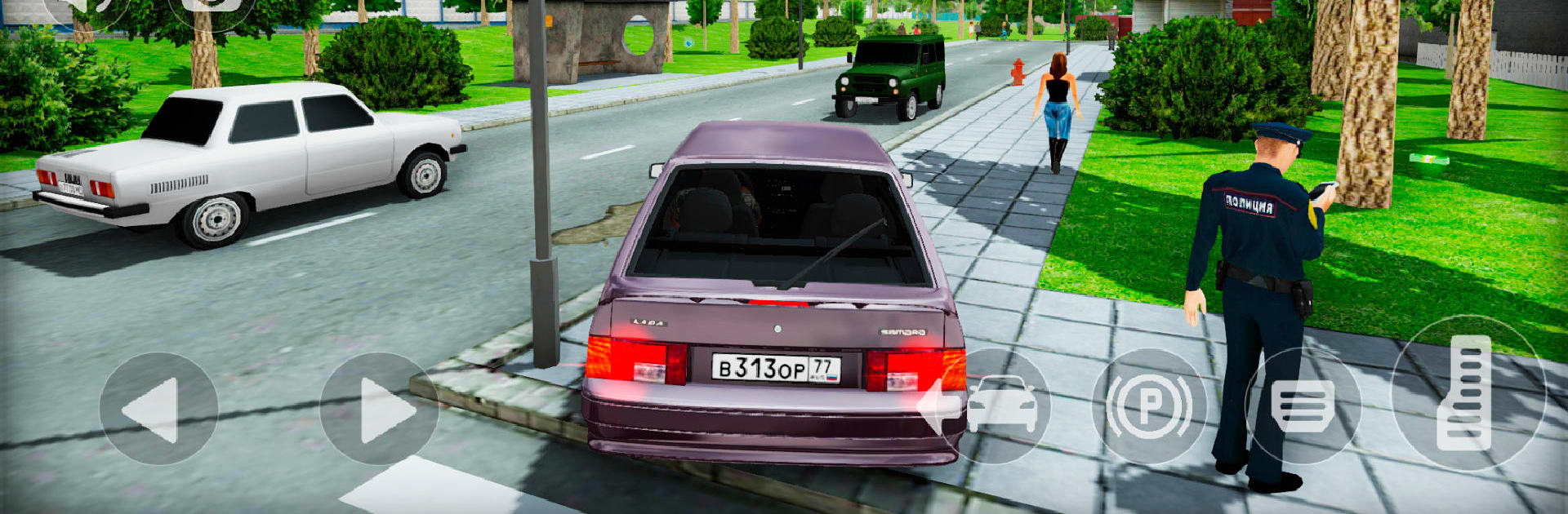 Lada 2113 Russian City Driving