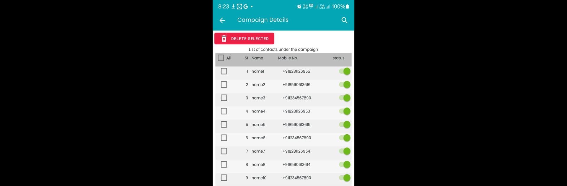 WB Bulk Sender Messaging