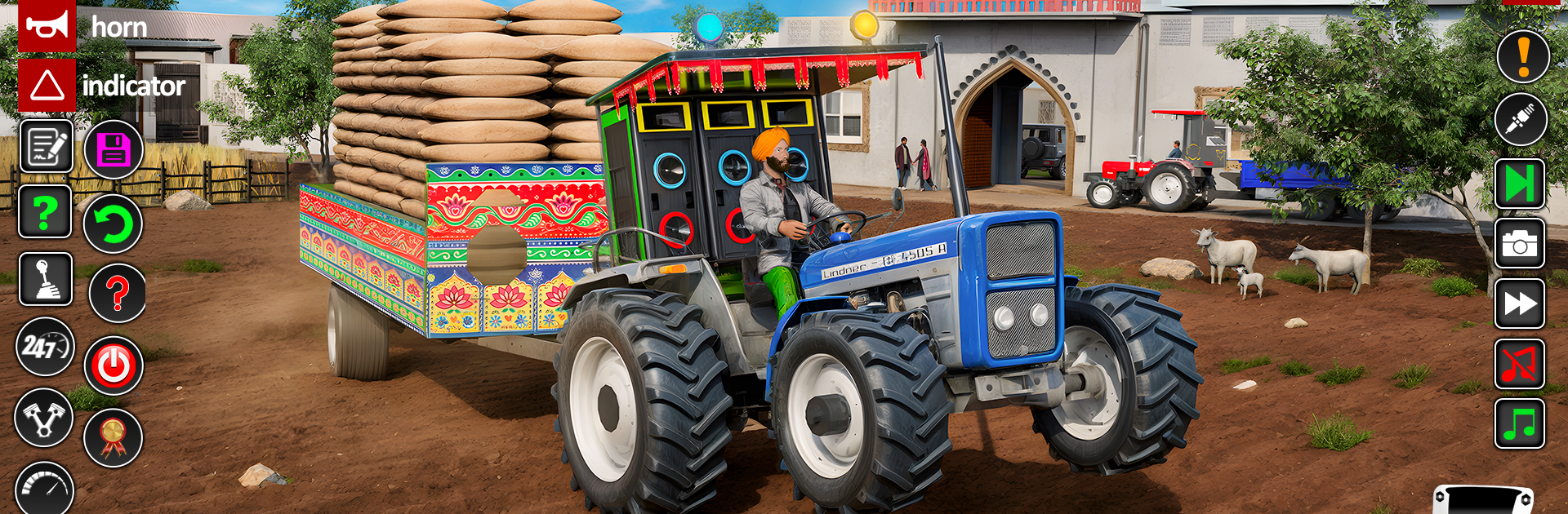 Indian Offroad Tractor Driving