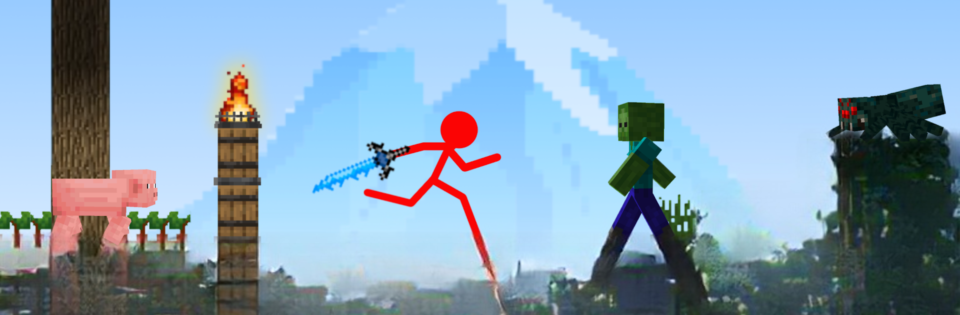 Stickman Battle in Craft World