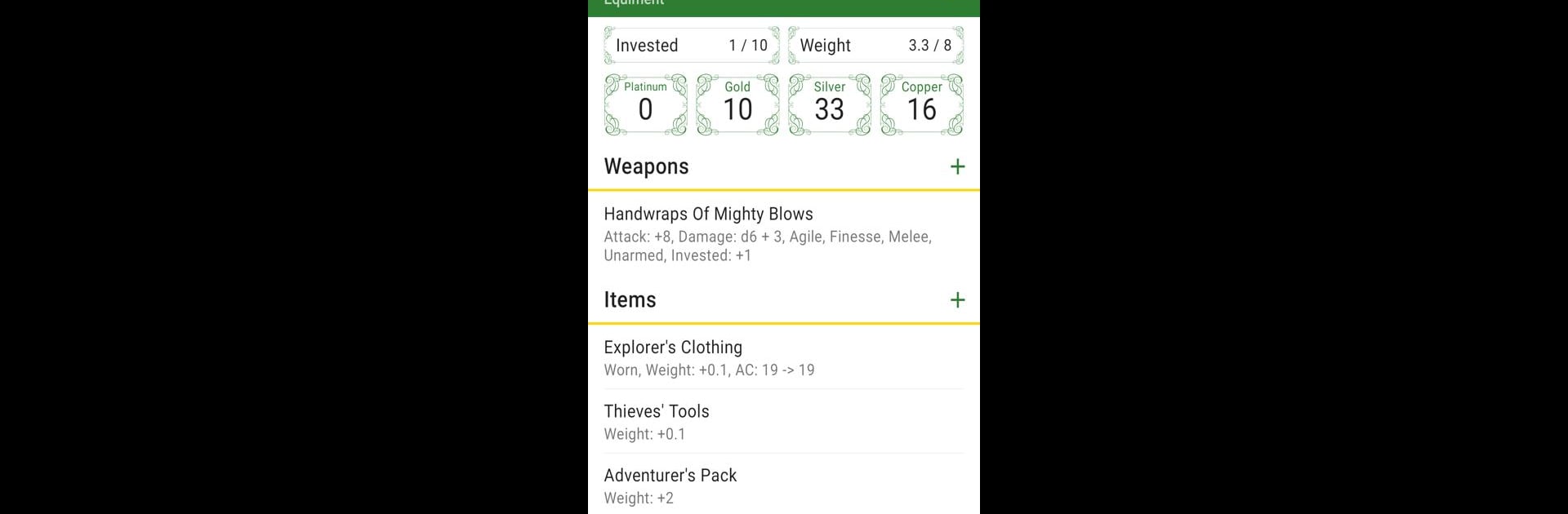 Character Sheet for any RPG
