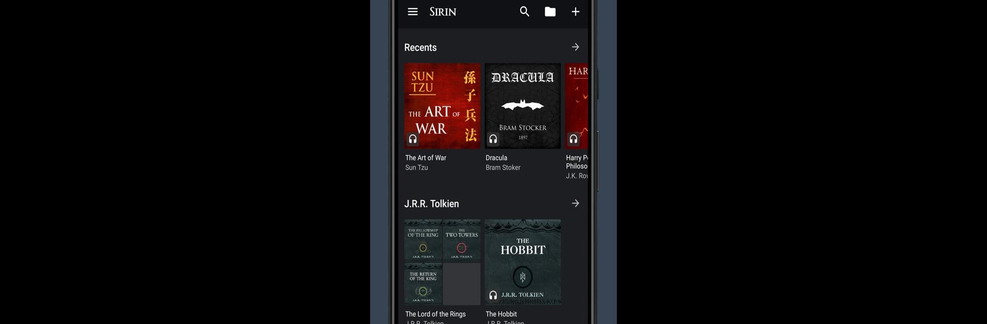 Sirin Audiobook Player