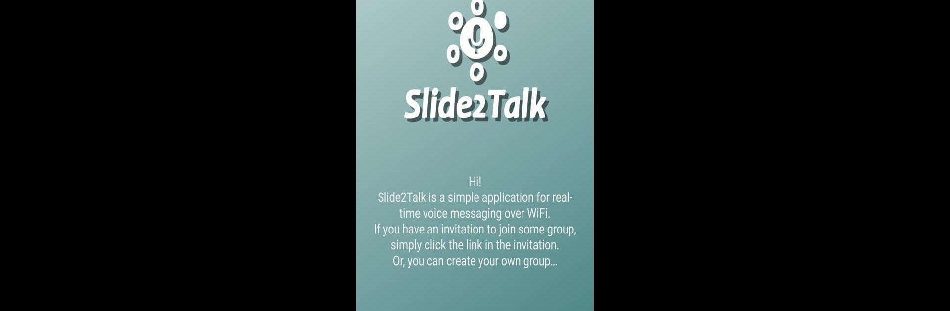 Slide2Talk: WiFi walkie-talkie / intercom