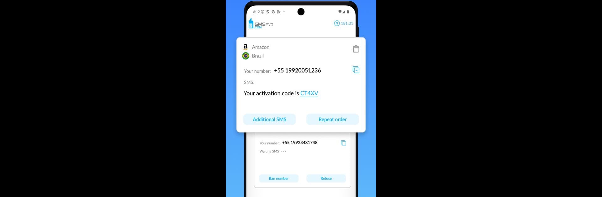 SMSPVA - Receive SMS Online