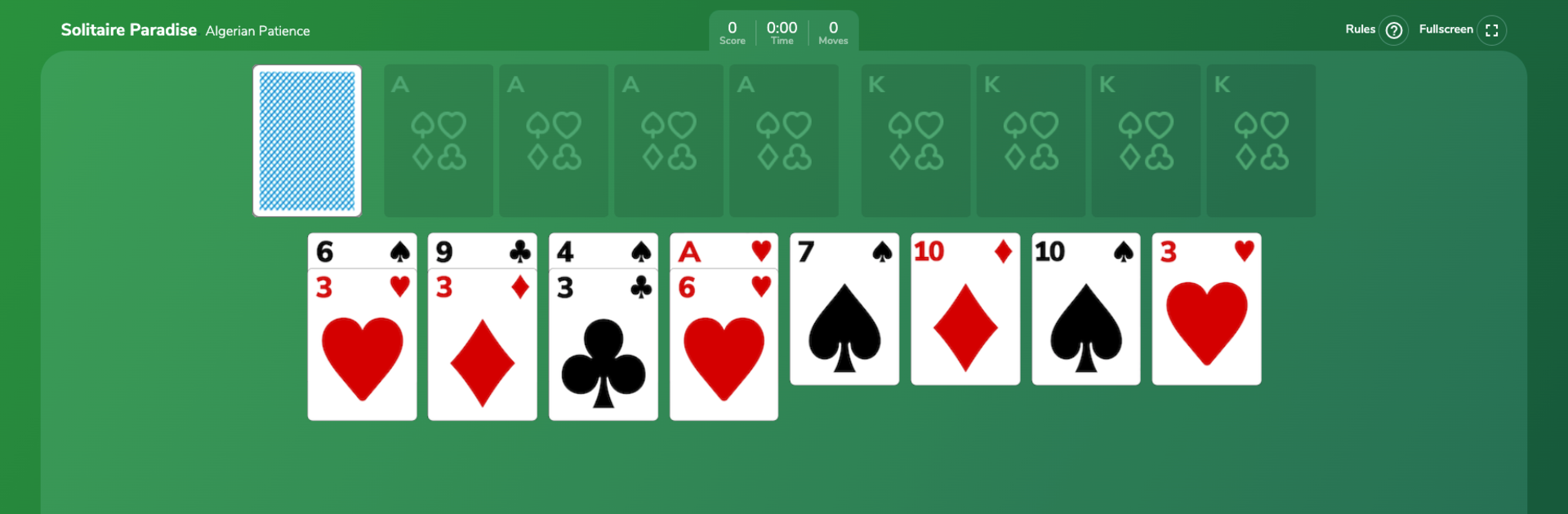 Algerian Patience Solitaire