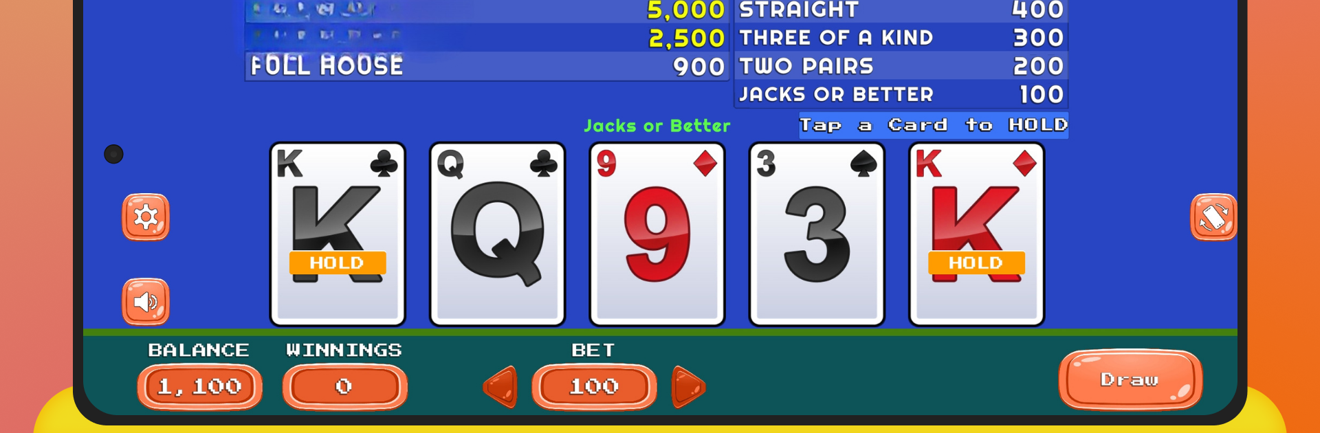 Jacks or Better - Offline