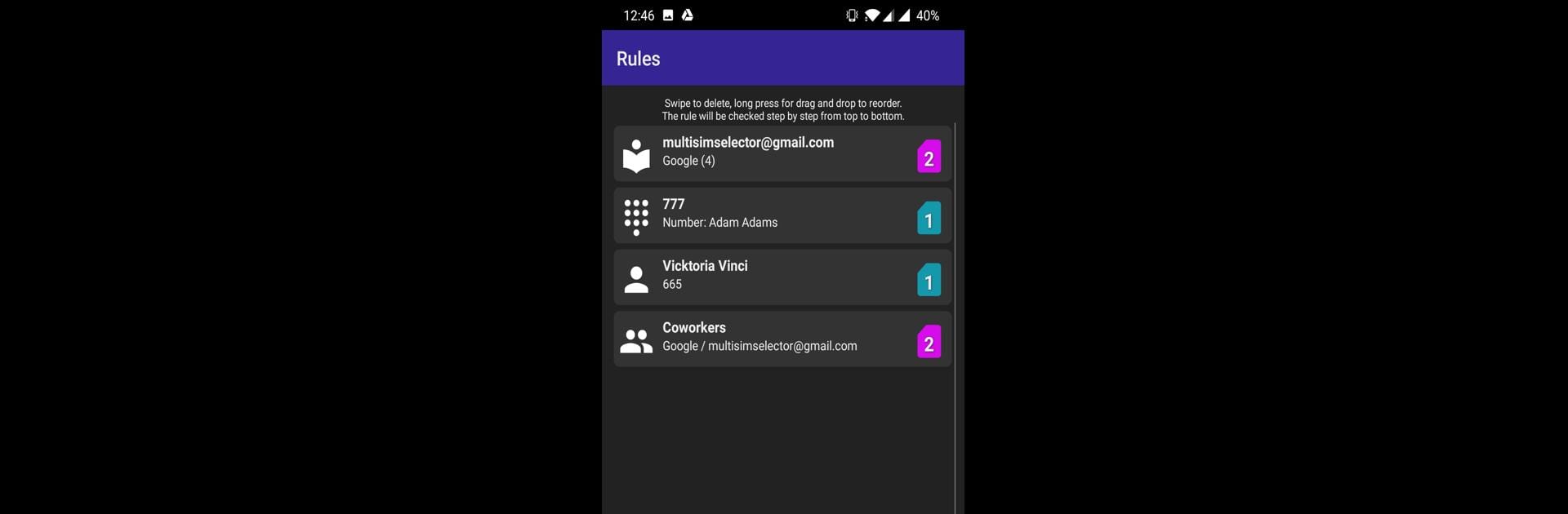 Dual Sim / Multi Sim Selector