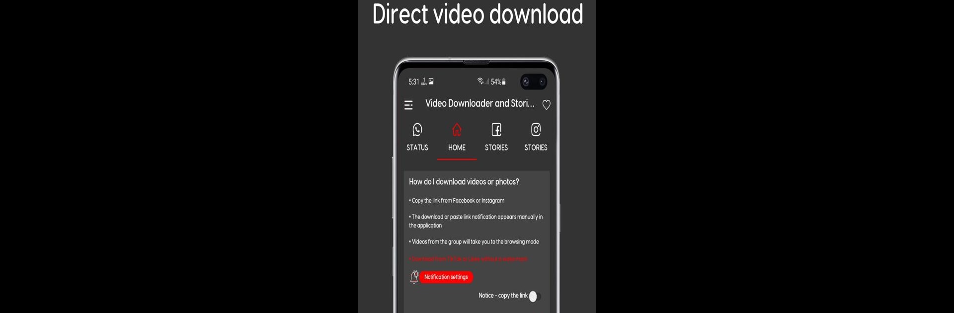 Video Downloader and Stories
