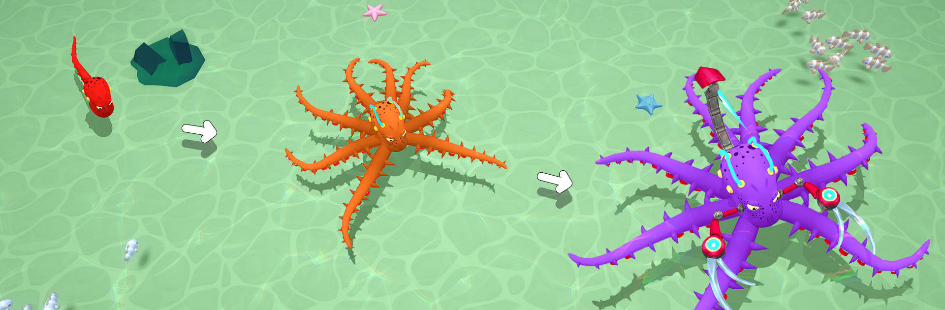 Octopus Invasion: Eat & Evolve