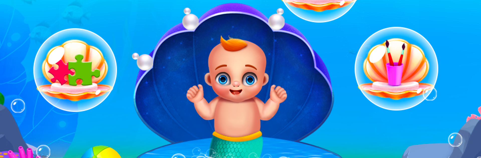 Mermaid Mom & Newborn - Babysitter Game