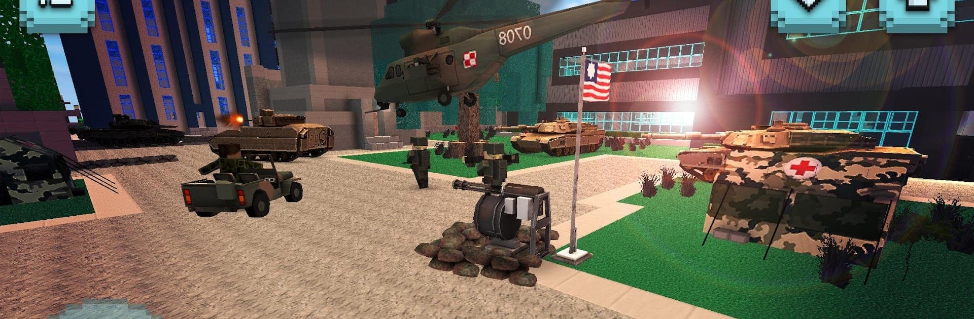 Gunship Craft: Crafting & Helicopter Flying Games