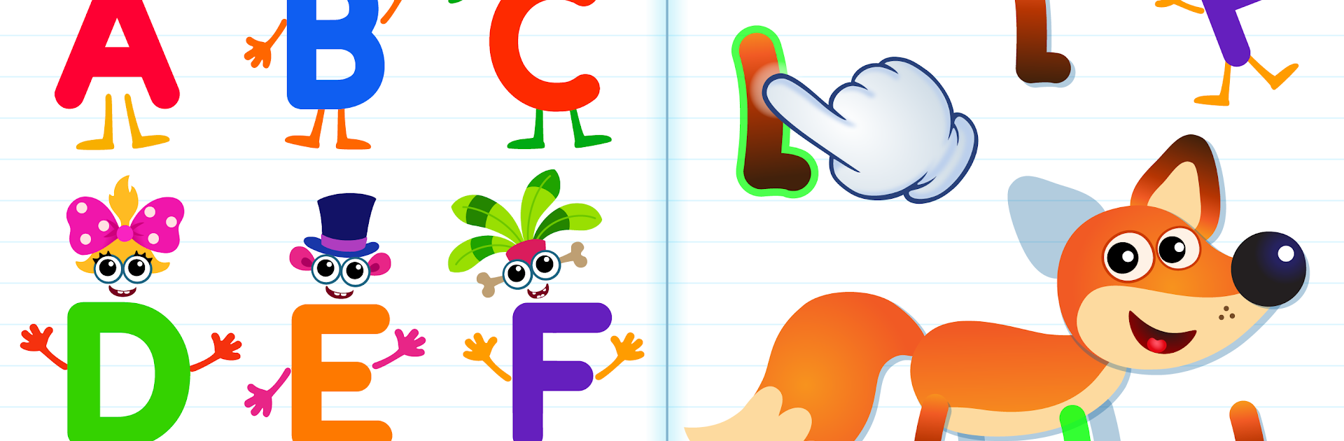 Baby ABC in box! Kids alphabet games for toddlers!