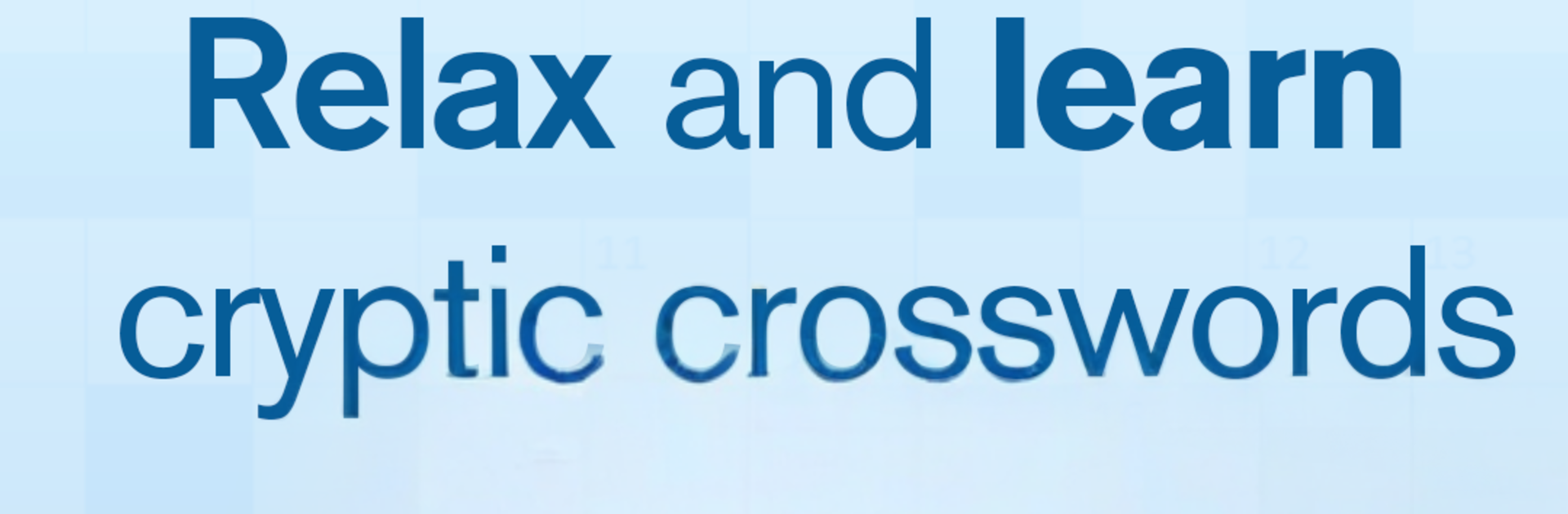 Learn Cryptic Crosswords