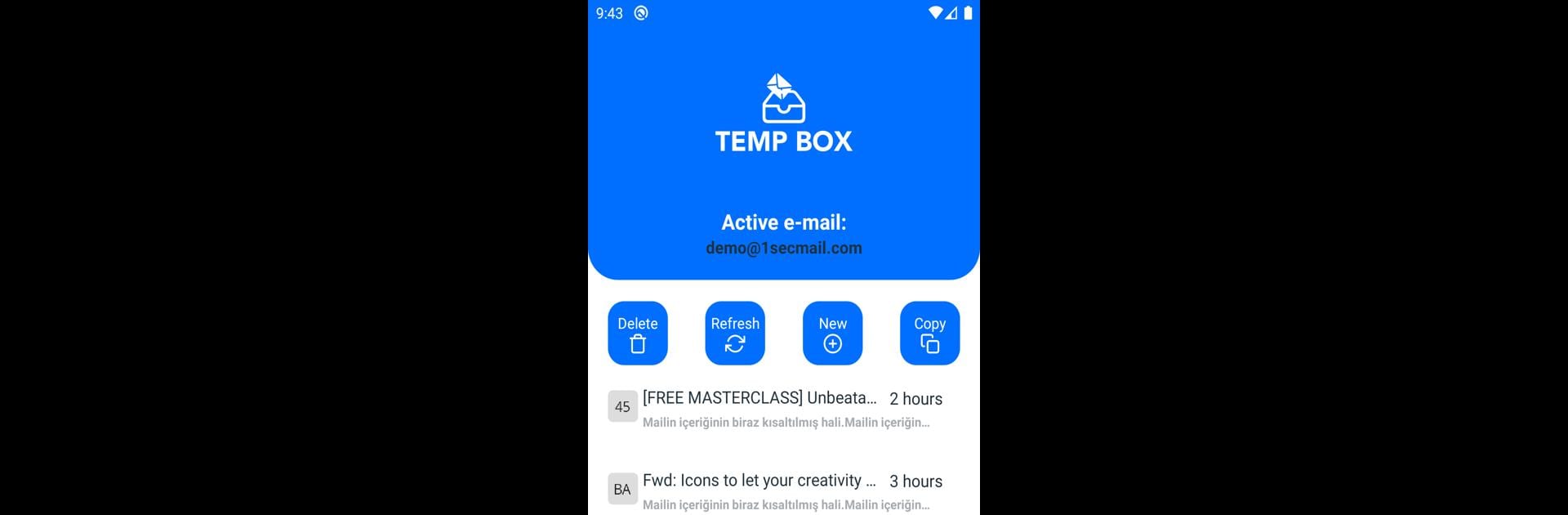 Temp Mail by Tempbox