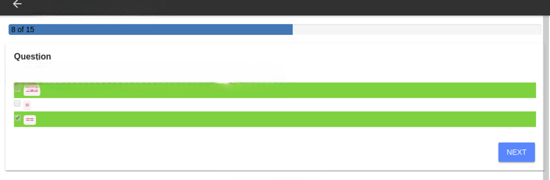Javascript Tests and Quizzes