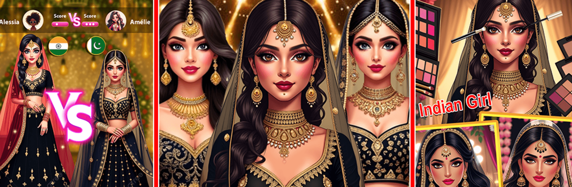 Indian Girl Dress Up & Makeup